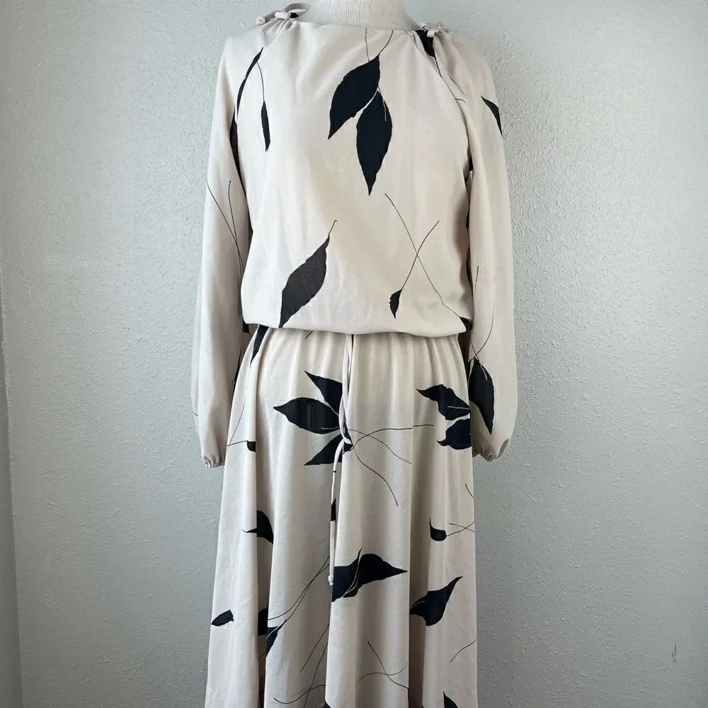 Vintage Laura Gene Fashions Midi Dress Size 12 EUC